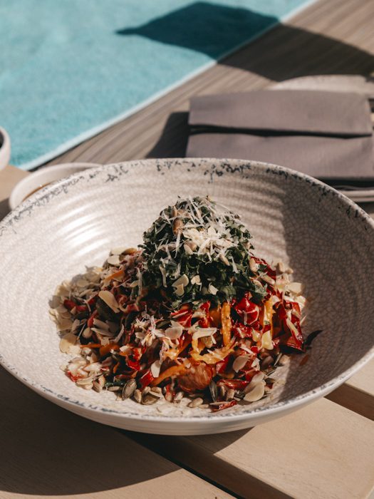 Atlantis the Palm White Beach salad by Dancing the Earth