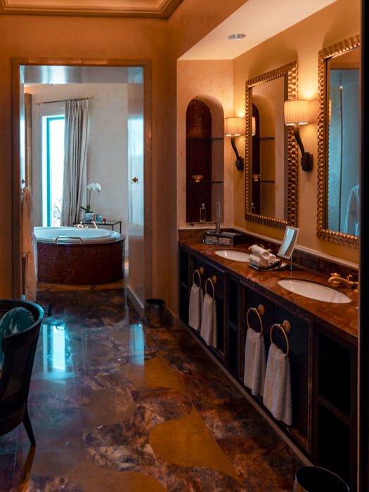 Atlantis the Palm suites bathroom corridor by Dancing the Earth