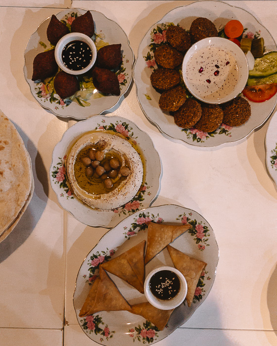 Dubai Arabian tea house appetizers by Dancing the Earth