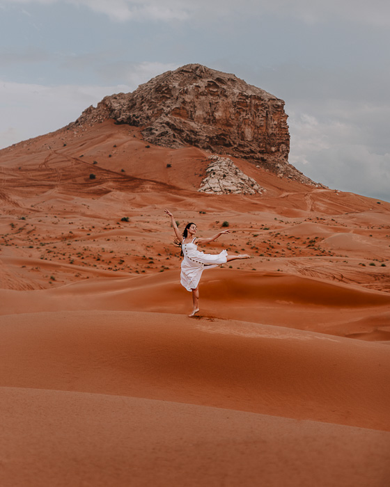 Dancing in Dubai desert by Dancing the Earth