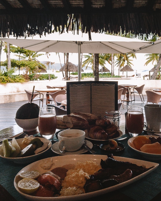 Four Seasons Bora Bora breakfast menu by Dancing the Earth
