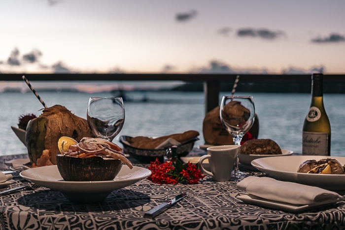 Four Seasons Bora Bora dinner by Dancing the Earth