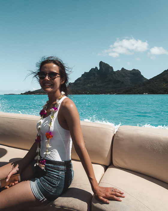 Bora Bora Mount Otemanu from the shuttle boat by Dancing the Earth