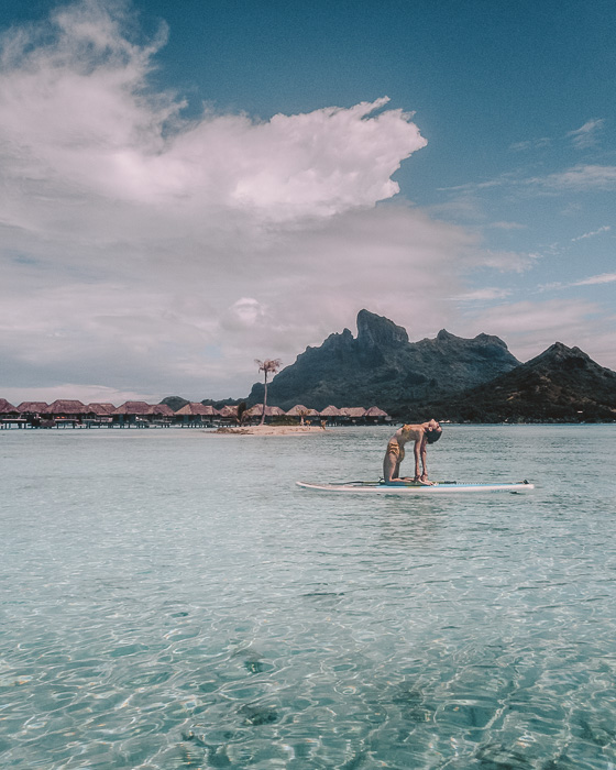 Four Seasons Bora Bora paddle on the lagoon by Dancing the earth