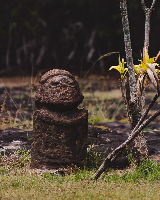 Statue of Marae Taputapuatea in Raiatea by Dancing the Earth