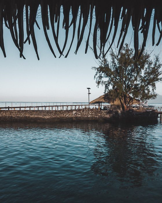 Tahiti lagoon and a hut in Papeete by Dancing the earth