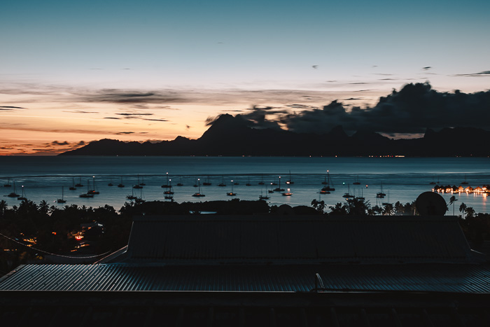 French Polynesia travel guide sunset over Moorea from Tahiti island by Dancing the Earth