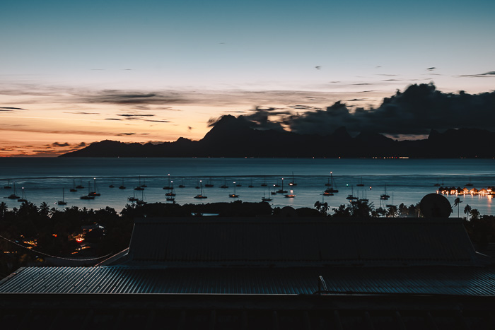 French Polynesia travel guide sunset over Moorea from Tahiti island by Dancing the Earth
