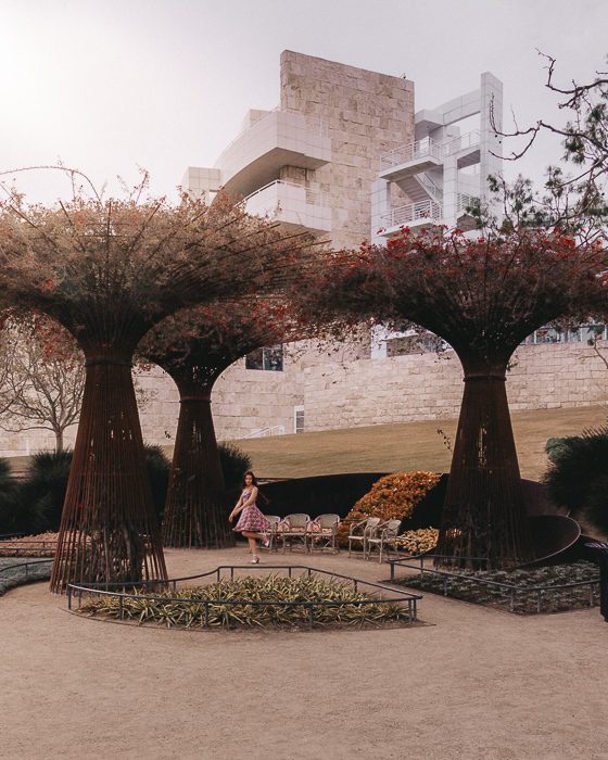 Getty Center flowers trees by Dancing the Earth