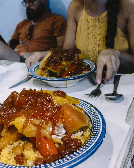Morocco travel guide Chefchaouen Bab Ssour couscous by Dancing the Earth