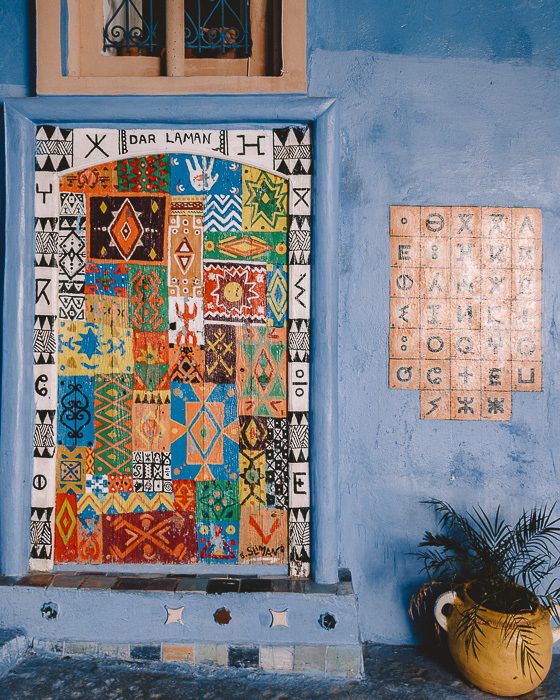 Alphabet wall in Chefchaouen by Dancing the Earth