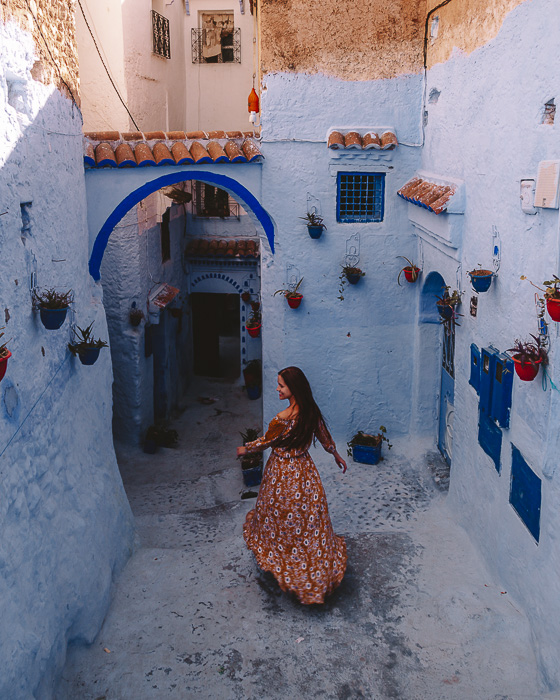 Chefchaouen house's courtyard by Dancing the Earth