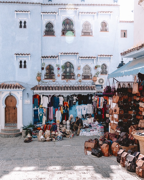 Morocco travel guide Chefchaouen shops by Dancing the Earth