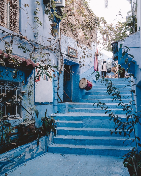 Morocco travel guide staircases in Chefchaouen by Dancing the Earth