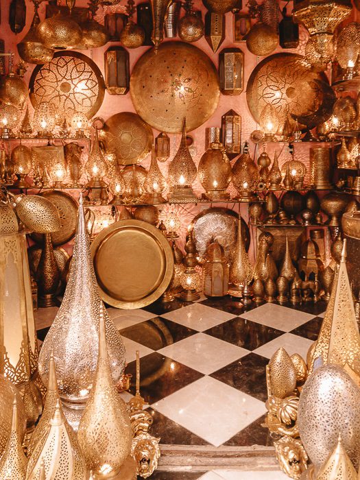 Morocco travel guide Fez medina lamp shop by Dancing the Earth