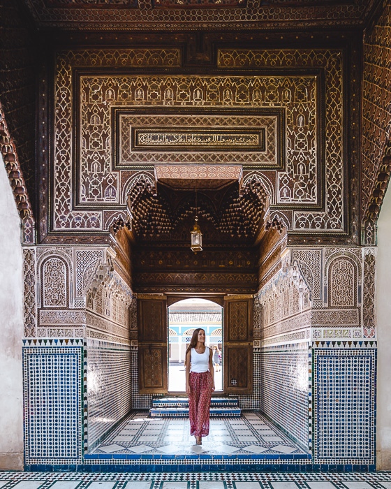 Morocco travel guide Marrakesh Bahia Palace door by Dancing the Earth