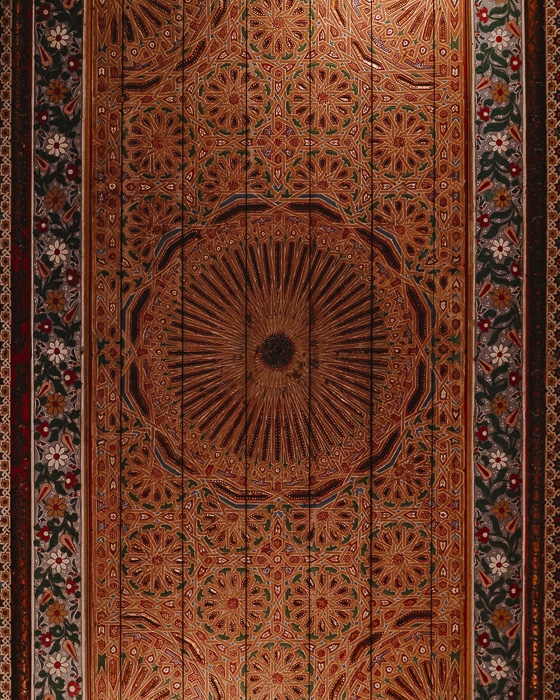 Bahia Palace carved wood ceiling detail by Dancing the Earth