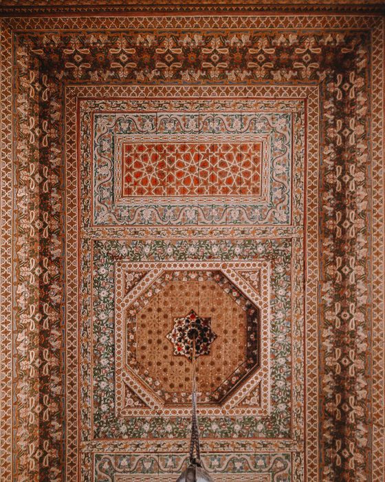 Bahia Palace carved wood ceiling by Dancing the Earth