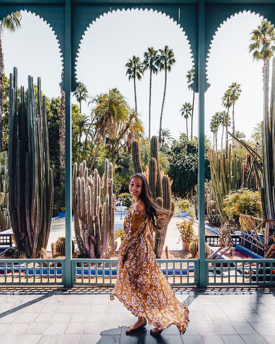 Morocco travel guide Marrakesh Jardin Majorelle patio by Dancing the Earth