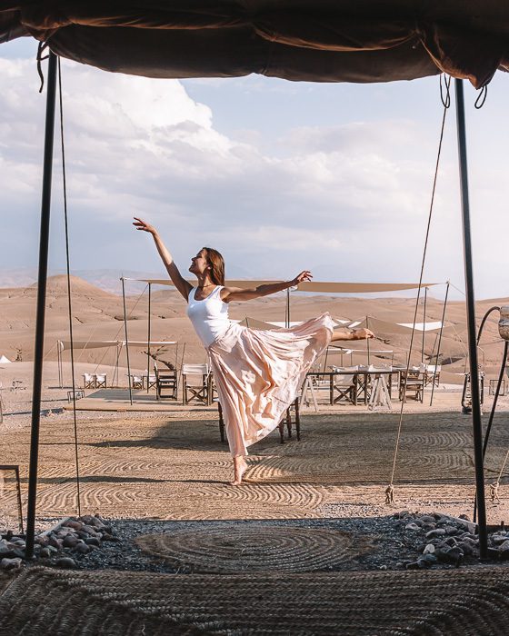 Morocco travel guide Scarabeo Camp view from the main tent by Dancing the Earth