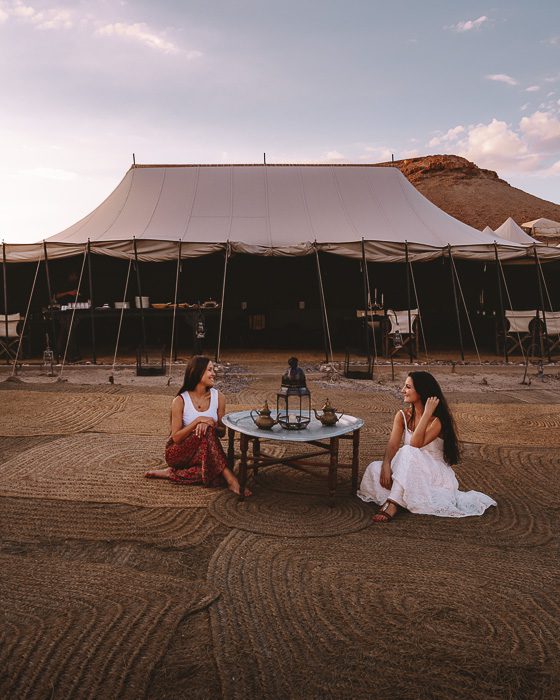 Morocco travel guide Scarabeo Camp tea by Dancing the Earth