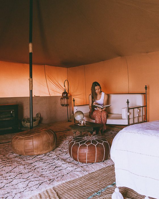 Morocco travel guide Scarabeo Camp tent by Dancing the Earth