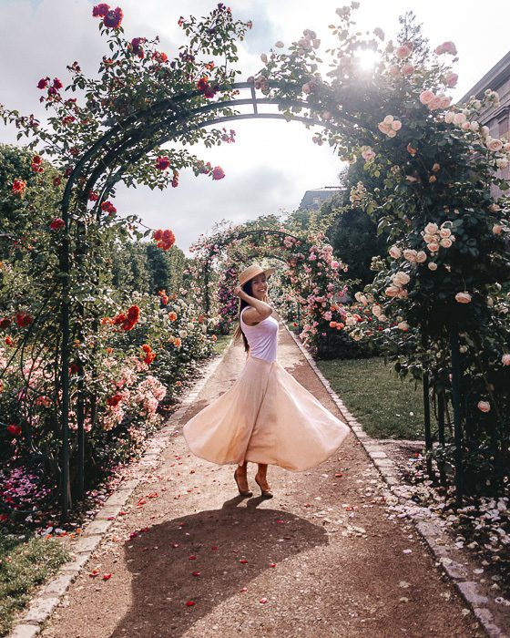Summer in Paris roses archs in Jardin des Plantes by Dancing the Earth