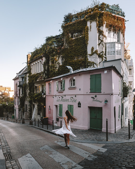 Paris in Summer Montmartre Maison Rose by Dancing the Earth