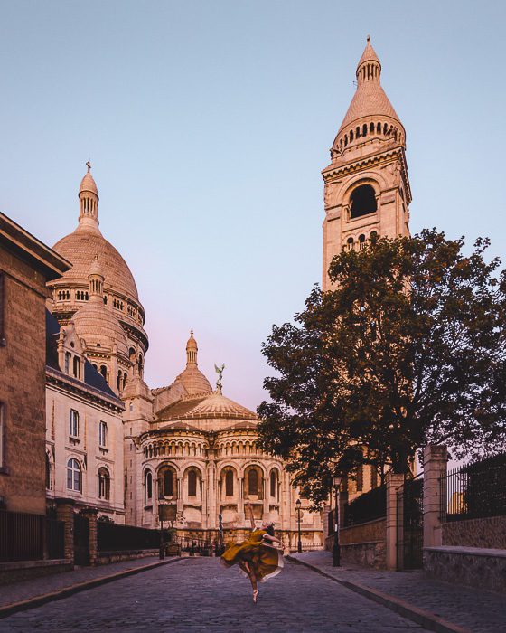 Paris in Summer Montmartre Sacre Coeur sunrise by Dancing the Earth