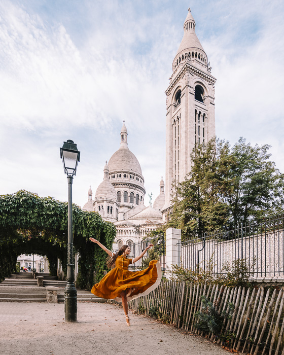 Paris in Summer Montmartre behind the Sacre Coeur by Dancing the Earth