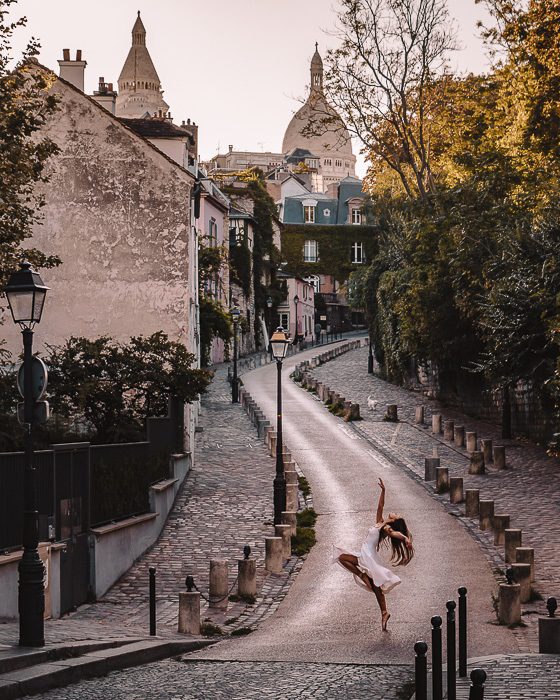 Paris in Summer Montmartre rue de l'Abreuvoir by Dancing the Earth