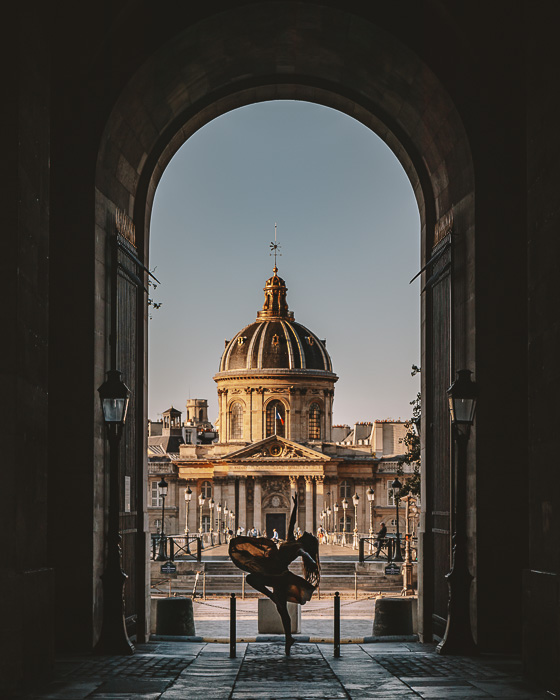 Institut de France framed from the Louvre by Dancing the Earth