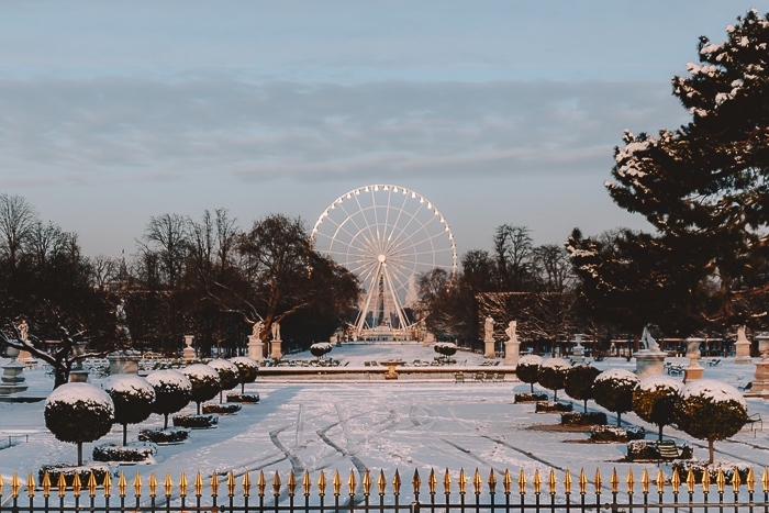 Jardin des Tuileries under the snow by Dancing the Earth