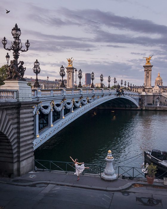 Paris Winter Pont Alexandre 3 view on the quays by Dancing the Earth