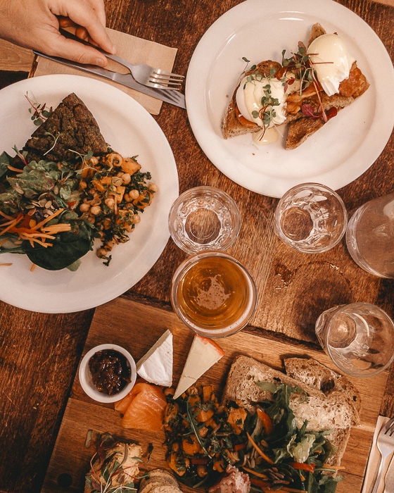 Scotland travel itinerary lunch at Larder Cafe in Edinburgh by Dancing the Earth