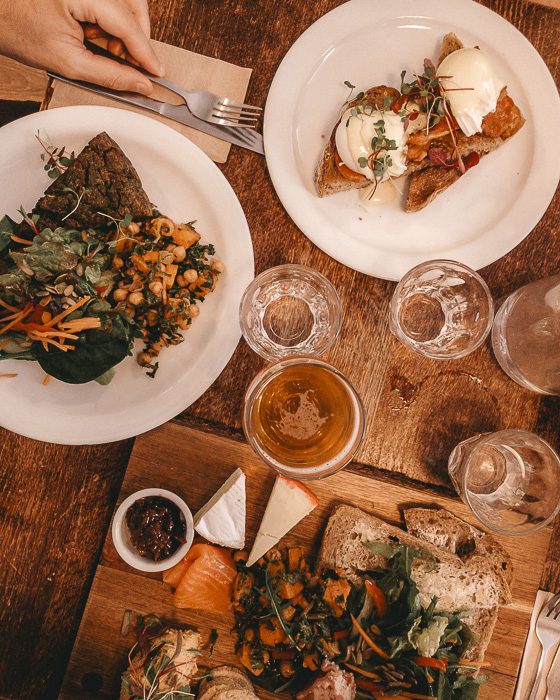 Scotland travel itinerary lunch at Larder Cafe in Edinburgh by Dancing the Earth