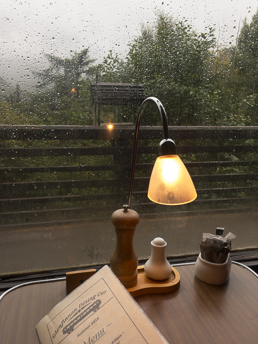 Glenfinnan dining car window view by Dancing the Earth