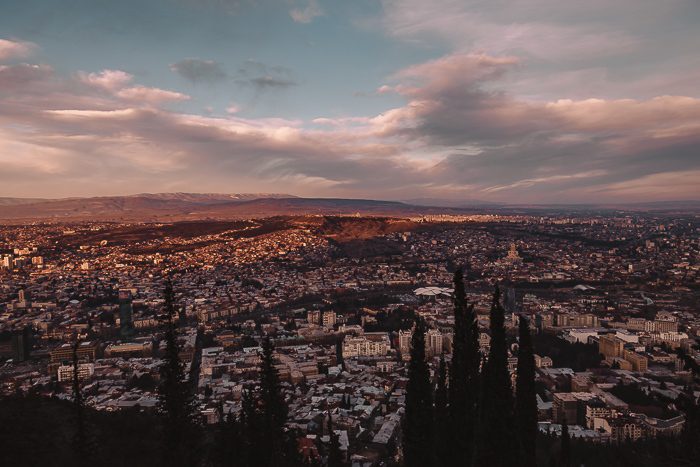 Tbilisi sunset from Mtatsminda park by Dancing the Earth