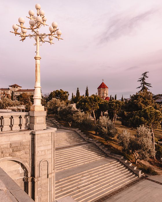 Tbilisi side staircases of Sameba Cathedral by Dancing the Earth