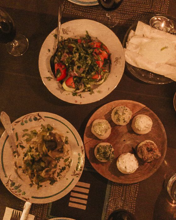 Tbilisi Shavi Lomi dishes by Dancing the Earth