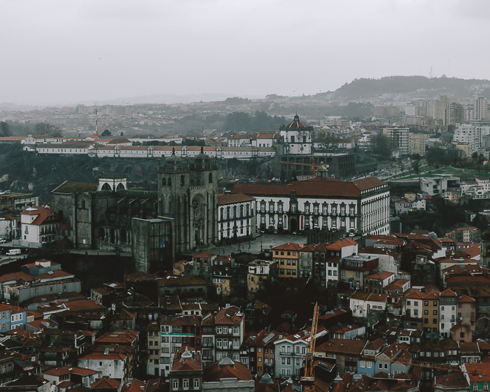 View of the cathedral from Torre dos Clerigos by Dancing the Earth