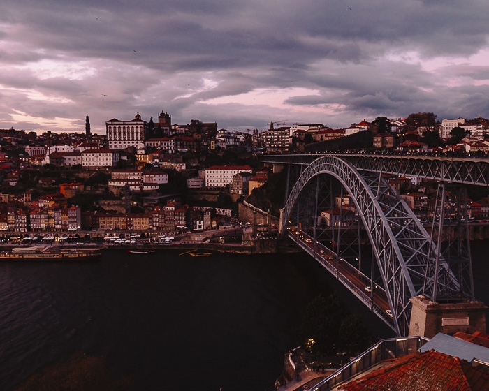 Porto weekend itinerary Sunset over Porto from Teleferico de Gaia by Dancing the Earth