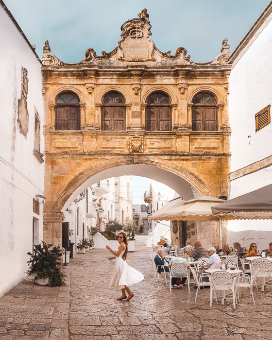 Main square in Ostuni, Puglia travel guide by Dancing the Earth