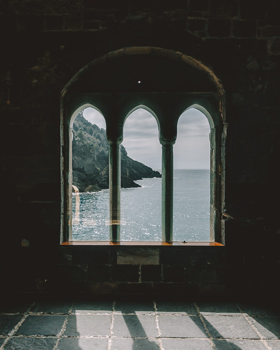 windows in the abbey of San Fruttuoso