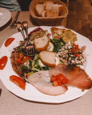 Antipasti at Ristorante da Paolo in Camogli