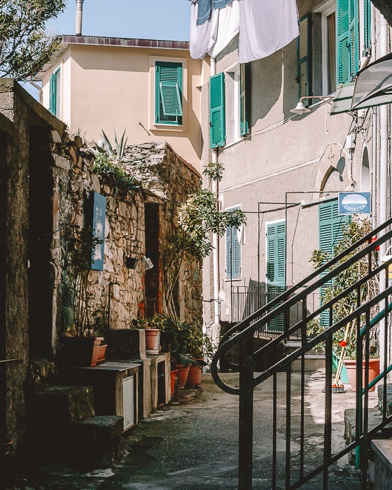 Street in Corniglia, Liguria and Cinque Terre travel guide by Dancing the Earth