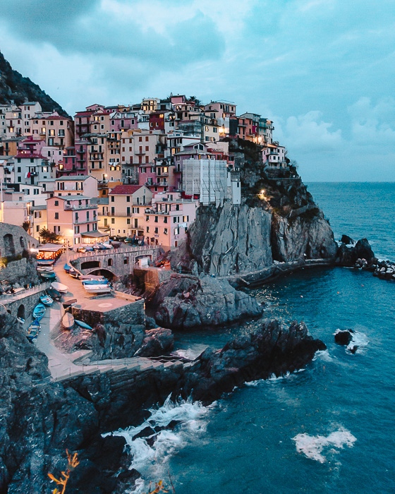 Manarola by night, Liguria and Cinque Terre travel guide by Dancing the Earth