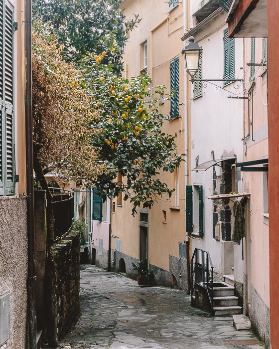 Street in Monterosso, Liguria and Cinque Terre travel guide by Dancing the Earth
