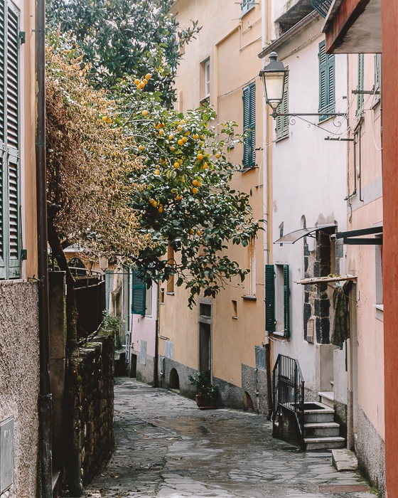 Street in Monterosso, Liguria and Cinque Terre travel guide by Dancing the Earth