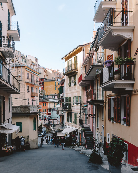 Street of Riomaggiore, Liguria and Cinque Terre travel guide by Dancing the Earth